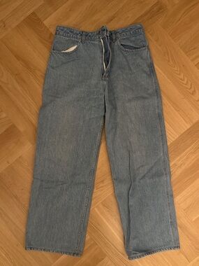 Size 34 Eckhaus Latta Light Blue Relaxed Straight Jeans